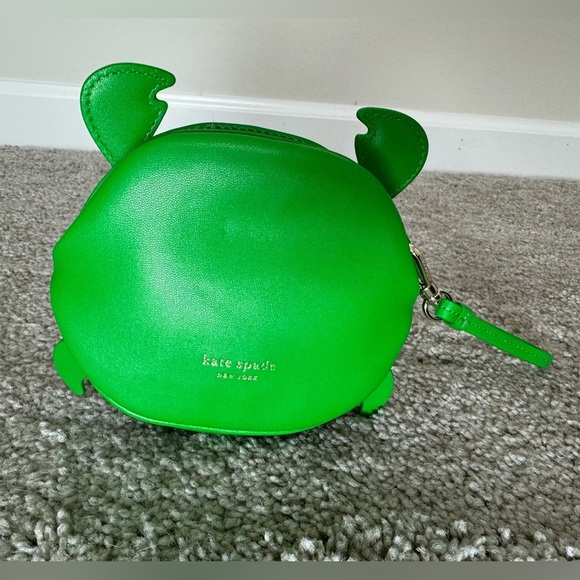 Kate Spade Novelty Green Crab Coin Purse Bag Charm Collectible Rare Wallet - Picture 4 of 6